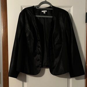 Vintage Fashion Bug Black Satin Blazer